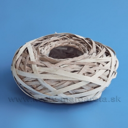 Nádoba disk pásikový výplet bielo-rúžový 23 cm - zľava 50% Nádoba disk pásikový výplet bielo-rúžový 23 cm - zľava 50%