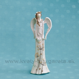 Anjel Achilea so srdcom a vrkočom krémový 20cm Anjel Achilea so srdcom a vrkočom krémový 20cm