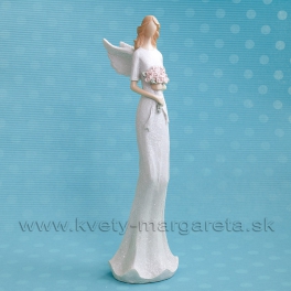 Anjel Flying Angels s rúžovými ružami v rukách s glitrom 33 cm Anjel Flying Angels s rúžovými ružami v rukách s glitrom 33 cm