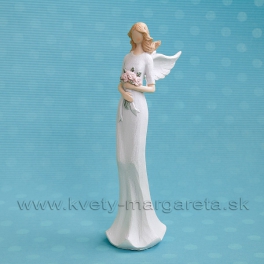 Anjel Flying Angels s rúžovými ružami v rukách 33 cm Anjel Flying Angels s rúžovými ružami v rukách 33 cm