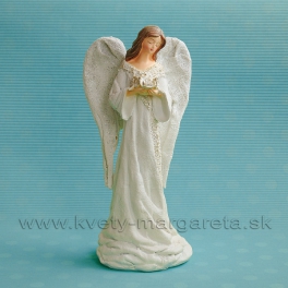 Anjel s kvetmi biela juta 26cm Anjel s kvetmi biela juta 26cm
