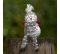Snehuliak Rafaelo háčkovaný s nohami bielo-sivý 25cm