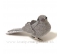 Vtáčik na štipci zo sivého lurexu 15cm