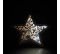 Drevená hviezda LED vyrezávaná závesná 3D efekt Natur 16cm