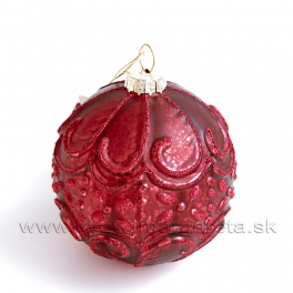 Guľa Versailles červená 8cm Guľa Versailles červená 8cm