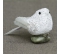 Vtáčik na štipci glitrovaný biely 18cm