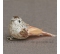 Vtáčik na štipci glitrovaný strieborný 10cm
