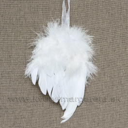 Anjelské krídlo záves biele 25cm