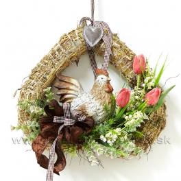 Veniec Sliepočka s tulipánmi 40cm Veniec Sliepočka s tulipánmi 40cm
