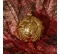 Sklenená guľa  Reliéf zlatá 10cm