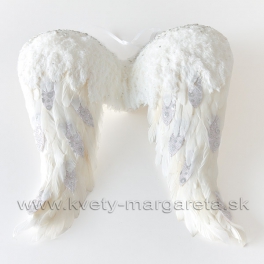 Anjelské pierkové krídla biele 34cm