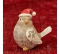Vtáčik ornamenty v červenej čiapke s brmbolcom 10cm