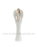 Anjel deva s čipkou 28cm Biely