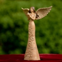 Anjel roztvorené krídla s holubicou 29cm