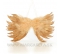 Zlaté anjelske krídla z peria s labutienkou 38x20cm