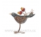 Vtáčik Physalis Steampunk sivo-hnedý 30cm/31cm