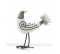 Vtáčik Coco Chanel bielo-čierny 20cm/22cm