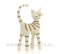 Mačka Cica so zlatými pruhmi krémovo-biela 25cm