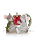 Vianočné myšky s balíčkom 8x6cm