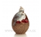 Zimný vtáčik na košíku s ovocím - pokladnička 15cm