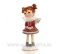 Anjelik copaté dievčatko v sukničke bordové 12.5 cm