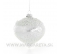 Sklenená Vianočná ozdoba cibuľka zamrazený ľad s perličkami a flitrami bielo strieborná 10cm