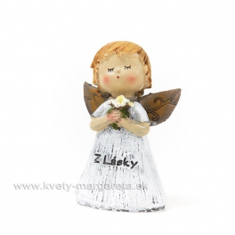 Anjelik s kytičkou "Z lásky"  10cm