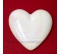Srdiečko porcelánové biela perleť s glazúrou 9x8 cm