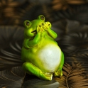 Žabka prekvapená zelená 12cm