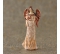 Anjel s golierom drevorezba krémovo-biely 14cm