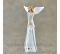 Anjel s flisovanou sukňou bielo-krémový 14cm