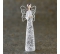 Anjel Sukňa s reliéfom Kvetín srdce v rukách bielo-čierny 17cm