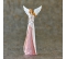 Anjel s mašľou a flisovanou sukňou rúžový 22cm