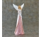 Anjel s mašľou a flisovanou sukňou rúžový 22cm
