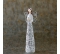 Anjel Sukňa s reliéfom Kvetín srdce v rukách bielo-čierny 23cm