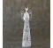 Anjel Sukňa s reliéfom Kvetín srdce v rukách bielo-čierny 23cm
