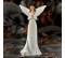 Anjel s čelenkou drevorezba sivo-krémový 23cm