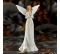 Anjel s čelenkou drevorezba sivo-krémový 23cm