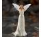 Anjel s čelenkou drevorezba bielo-krémový 23cm