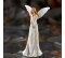 Anjel s čelenkou drevorezba bielo-krémový 23cm