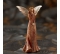 Anjel s čelenkou a srdcom drevorezba hnedý 16cm