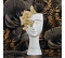 Busta dáma s motýľmi bielo-zlatá 25cm