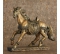 Jazdecký kôň s postrojom Antický bronz 27x24 cm