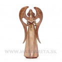 Anjel s knihou ART WINGS hnedo-zlatý 41cm