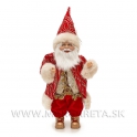 Santa Claus v kožuchu 30cm červeno-zlatý