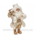 Santa Claus s batôžkom 33cm bielo-zlatý