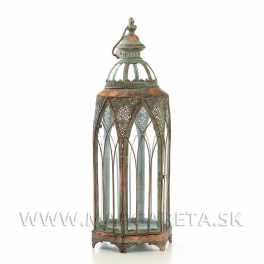 Lampáš veža Gothic 58cm medenka