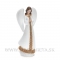 Anjel v tunike s golierom biely 23cm