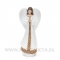 Anjel v tunike s golierom biely 23cm