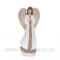 Anjel v tunike s golierom biely 23cm